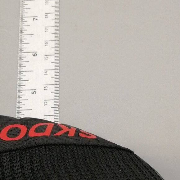 Skdoiul Mens Sneaker Black w/Red Lettering Lace Up Round Toe Flat Heel EUR 42.5 - Picture 6 of 9